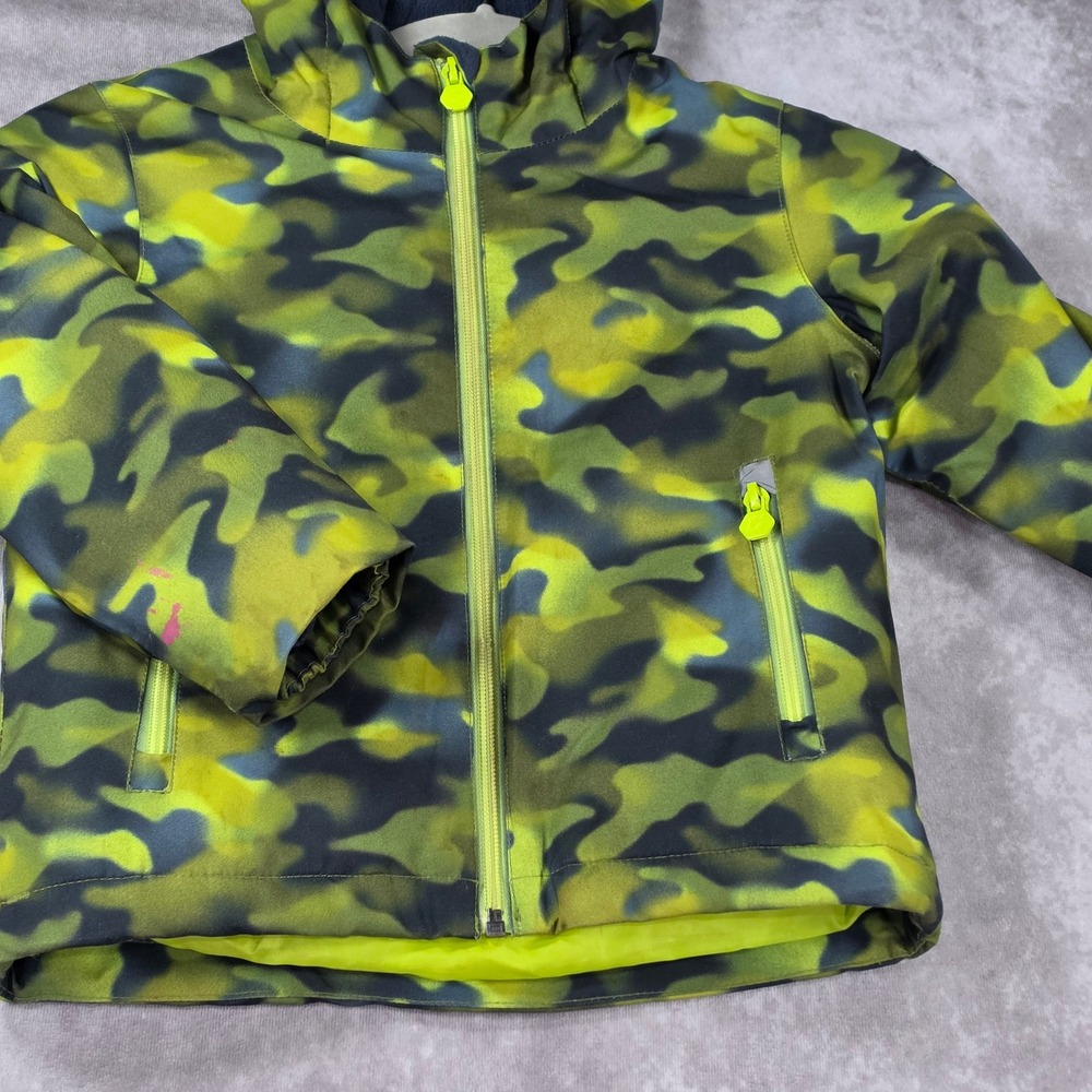 Killtec Ski Jacket Kids Size 3T Neon Camo Good Waterproof Grow Up System Snow